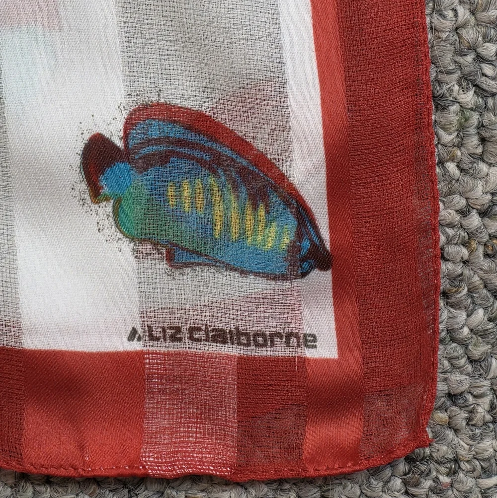 Liz Claiborne Tropical Fish Oblong Scarf